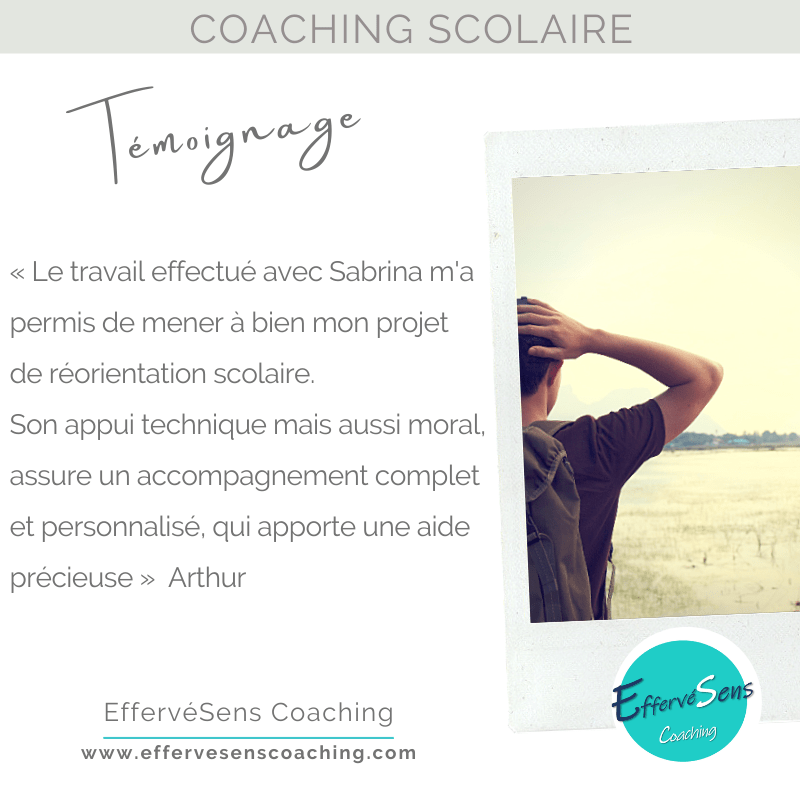 Avis / Témoignages 
Coaching Orientation scolaire à distance 
EffervéSens Coaching 
Sabrina Kabbaj 