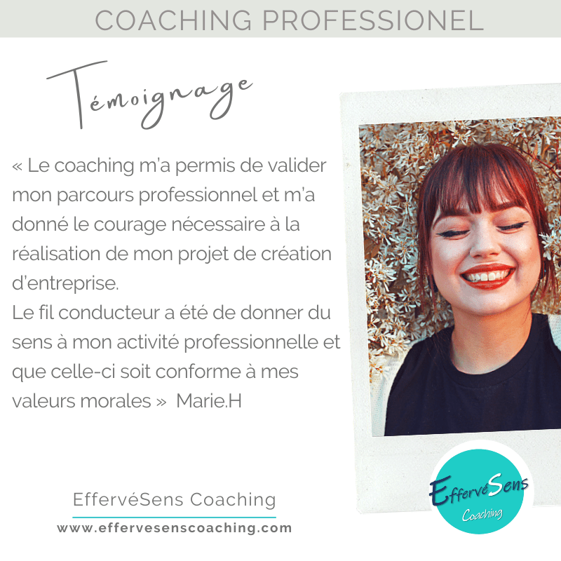 Avis / Témoignages
Coaching professionnel à distance
EffervéSens Coaching
Sabrina Kabbaj